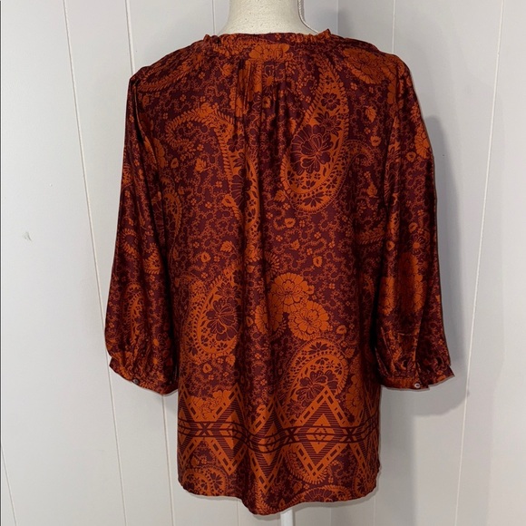 Liz Claiborne Rust Orange Blouse - Picture 3 of 5